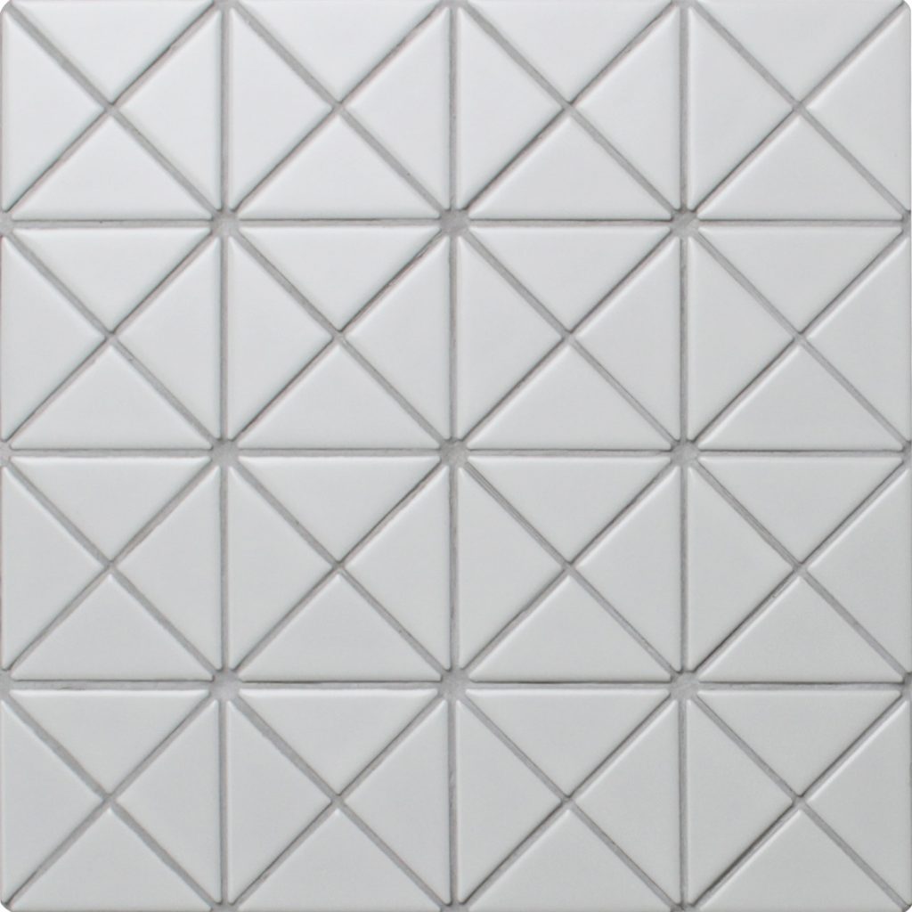 2'' Matte White Porcelain Triangle Mosaic Tile Backsplash - ANT.TILE