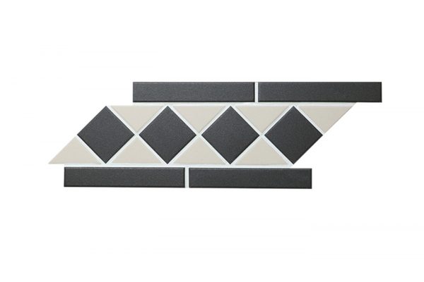 B-TR2-UB-W square triangle unglazed border tile patterns