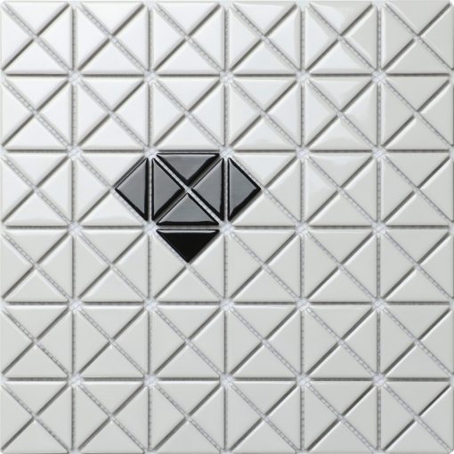 TR1-SD-GW-B single diamond pattern triangle mosaic