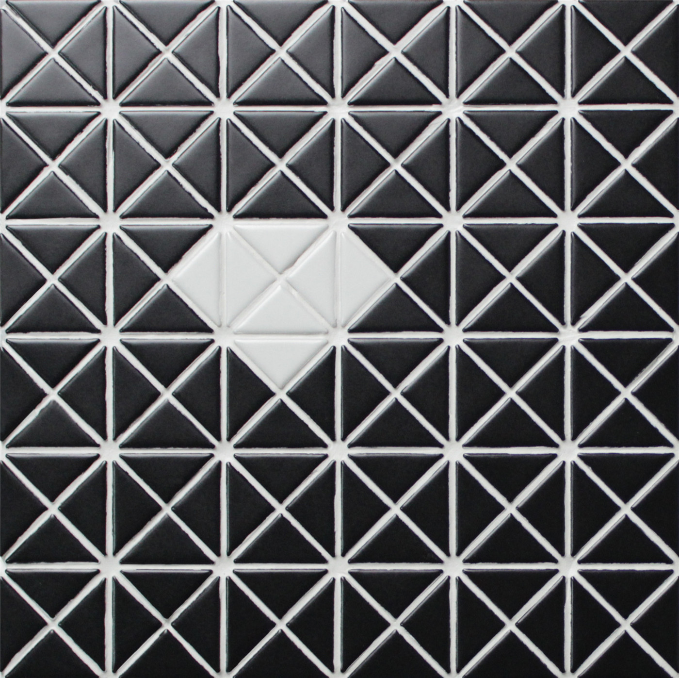 1 Single Diamond Pattern Porcelain Triangle Mosaic Tile Background