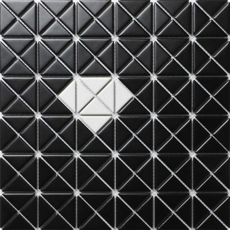 1'' Single Diamond Pattern Porcelain Triangle Mosaic Tile Background ...
