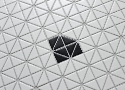 TR1-SD-MW-B single diamond pattern triangle mosaic tile