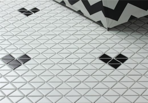 TR1-SH-MW-B single heart pattern triangle tile flooring