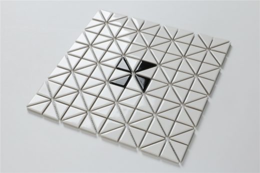 TR1-SW-GW-B single windmill pattern triangle tile mosaic