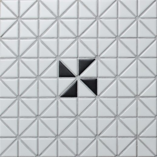 1" Triangular Single Windmill Pattern Matte Porcelain Mosaic Tile