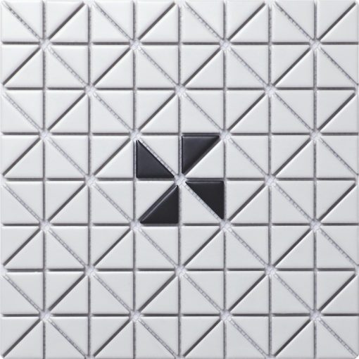 TR1-SW-MW-B single windmill pattern triangle tile mosaic