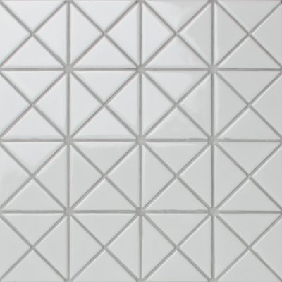 TR2-GW_1 glossy pure white triangle tile