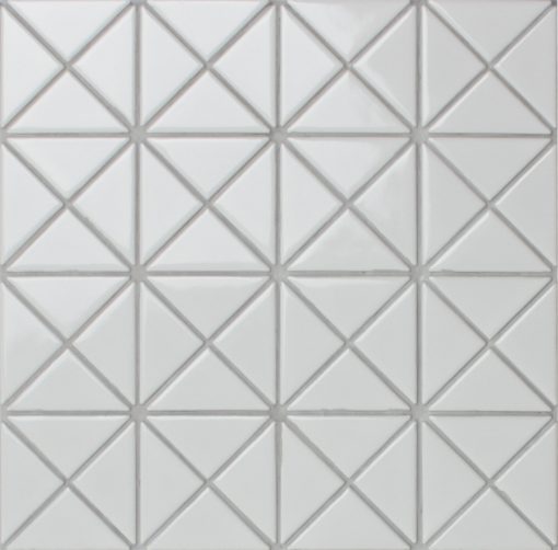 TR2-GW_1 glossy pure white triangle tile