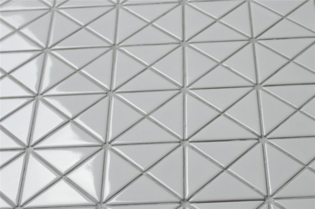 2'' Pure White Glossy Porcelain Triangle Mosaic Wall Tile Patterns for ...