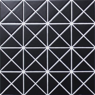 TR2-MB_1 matte pure black triangle tile