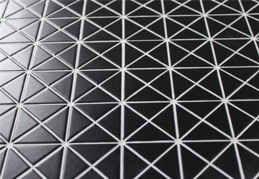 TR2-MB_2 matte pure black triangle mosaic