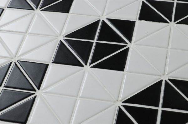 TR2-MD-MW-B_2 matte diamond pattern triangle mosaic tile design