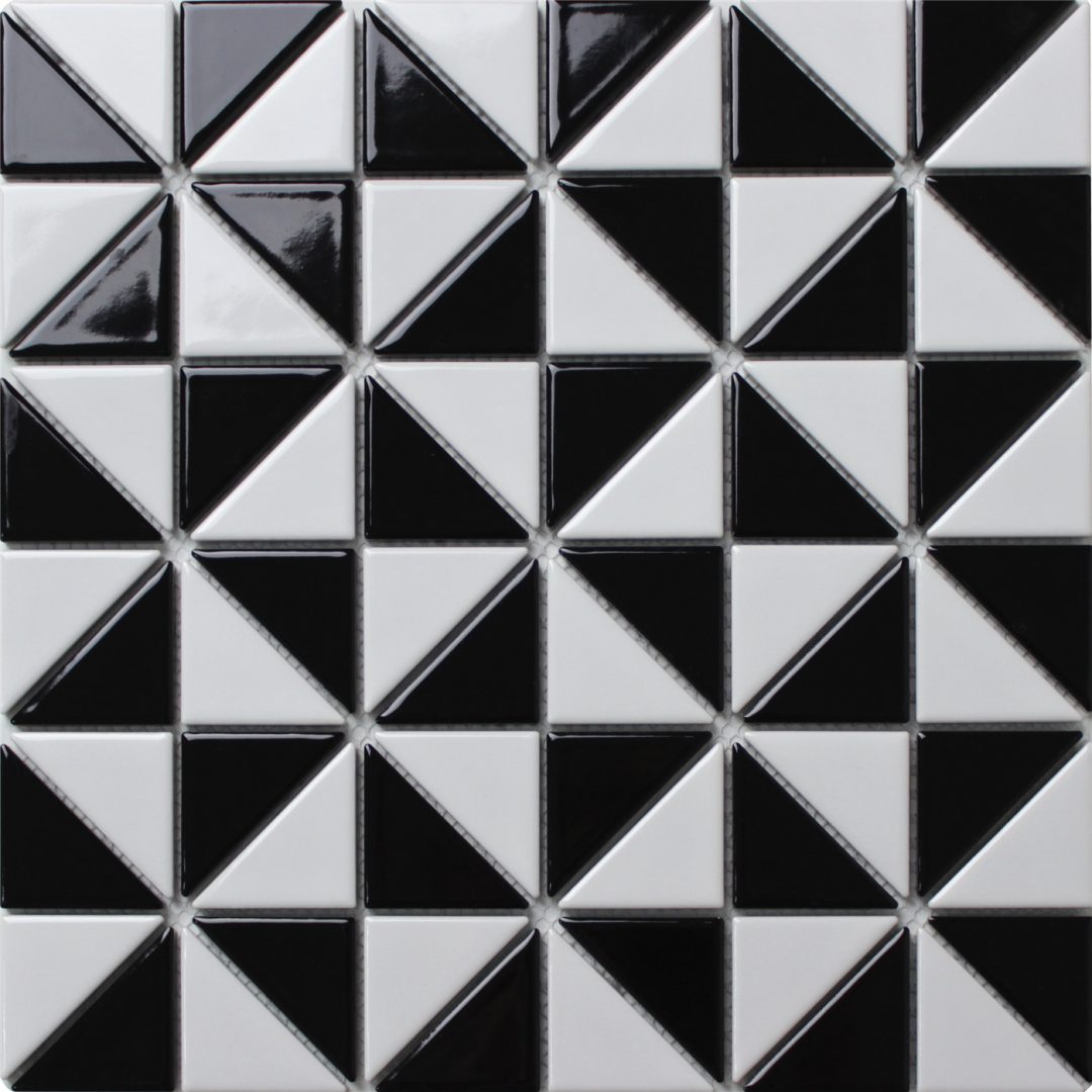 2'' Glossy Multi Windmill Pattern Porcelain Triangle Tile Mosaic at ...