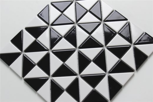 TR2-MW-GW-B_4 windmill pattern triangle mosaic tile