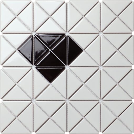 TR2-SD-GW-B_3 glossy diamond pattern triangle tile mosaic design