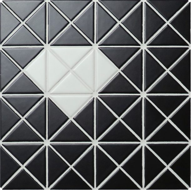 2'' Matte Single Diamond Pattern Porcelain Triangle Mosaic Floor Tile ...