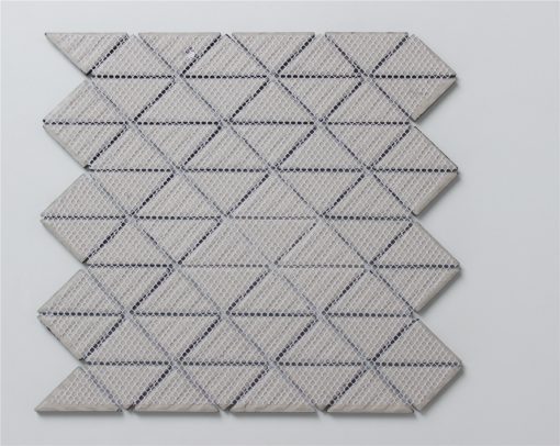 TR2-SH-GB-W_6 matte porcelain 2 inch triangle mosaic tile sheets