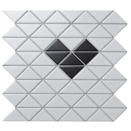 TR2-SH-MW-B_1 matte heart pattern triangle tile