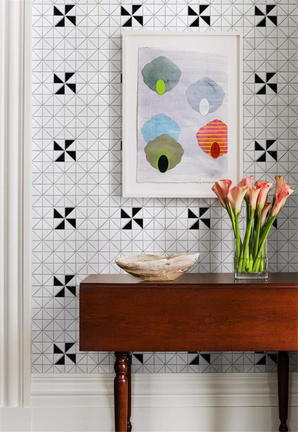 TR2-SW-MW-B_9 windmill pattern triangle mosaic tiles for interior wall design