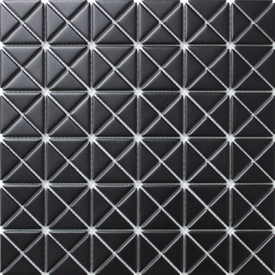 TR1-MB matte black triangle tile mosaic