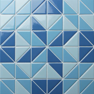 TR-SA-BL triangle mosaic pool tiles