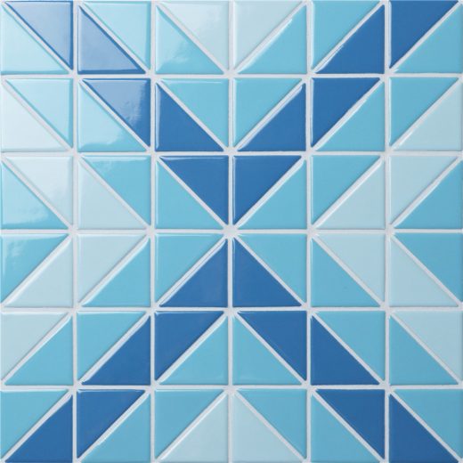TR-SA-SQ triangle mosaic pool tiles