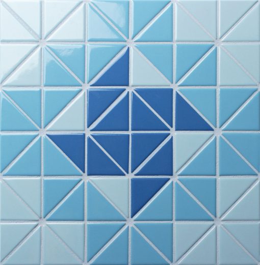 TR-SA-WH triangle mosaic pool tiles