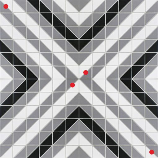 TR2-CL-L geometric triangle tiles 4 sheets patterns