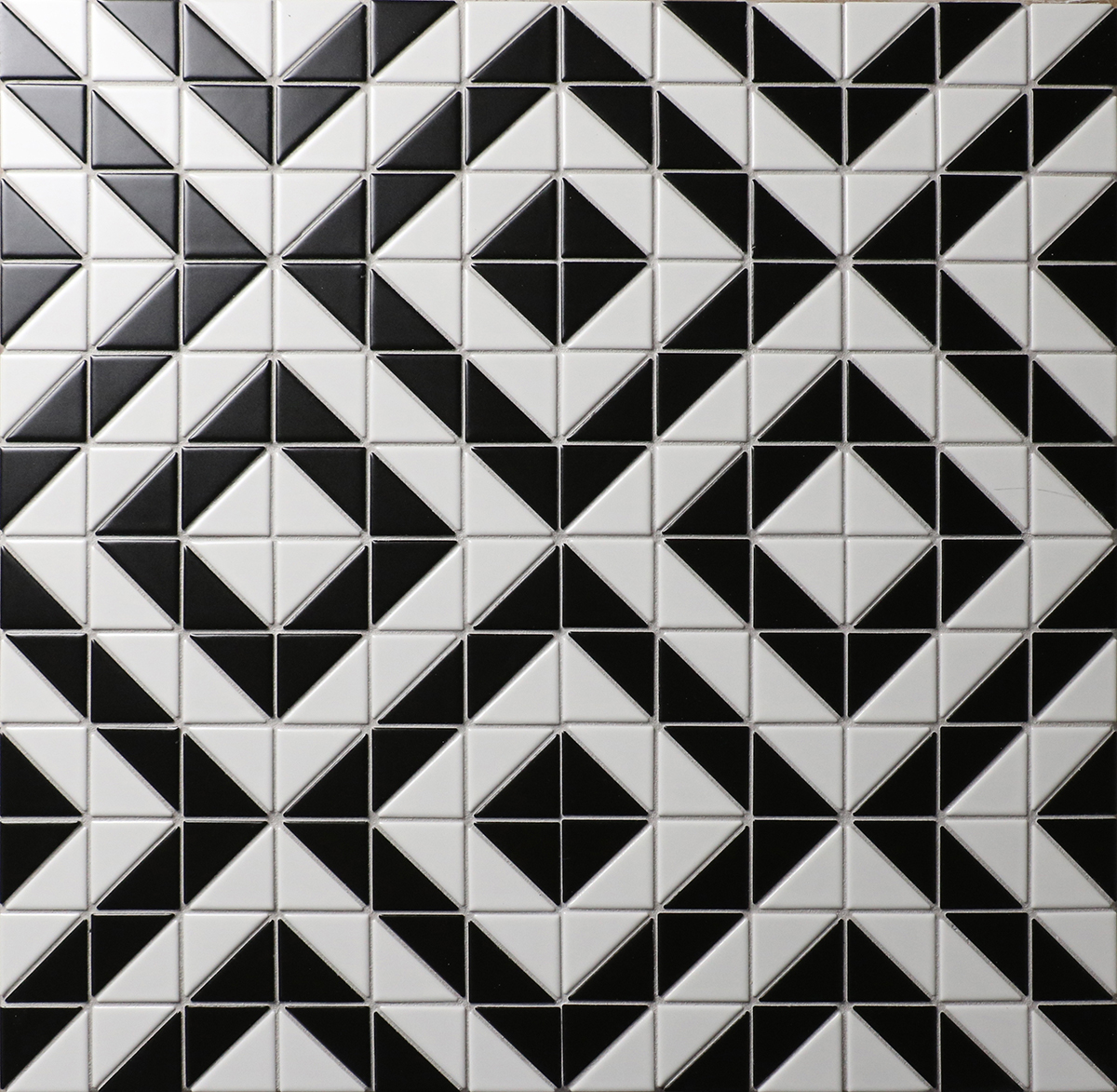 White Porcelain Triangle Tile Flooring