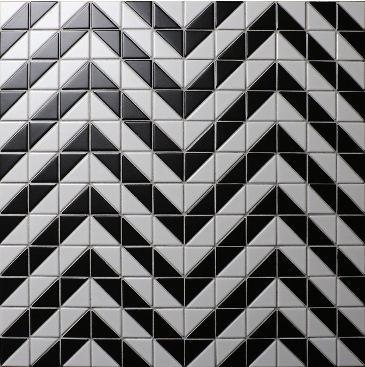 Creative 2 Matte Black White Triangle Tile Design Porcelain Bathroom Tile For Sale Ant Tile