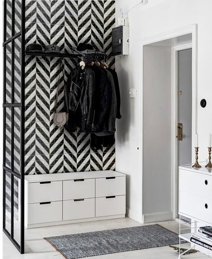 2'' black white porcelain artistic tile designs for wall decor