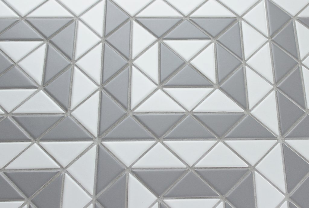 Artistic 2'' Matte White Grey Triangle Tile, Kitchen Backsplash Tile ...