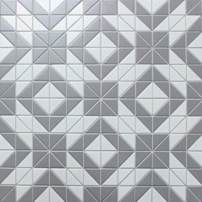 2'' Matte Triangle Gray White Triangle Tile, Porcelain Floor Tiles for Sale
