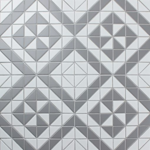2'' Matte Grey White Triangle Tile Warehouse Sale, Porcelain Backsplash Tile