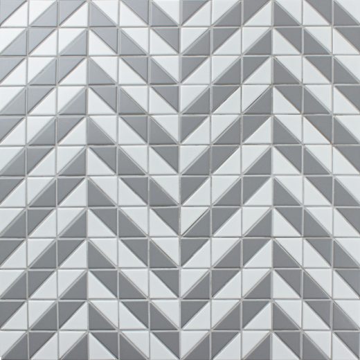 2'' Matte White Grey Triangle Tile, Porcelain Wall Tile at Cheap Price
