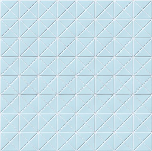 2” Triangle Santorini Pure Light Blue Swimming Pool Tiles For Sale