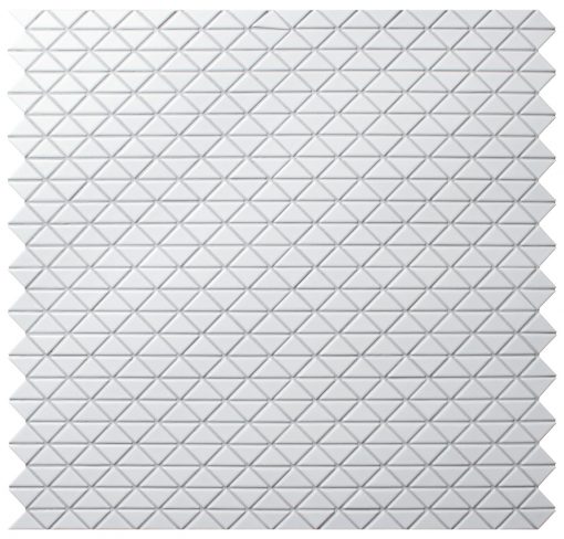 TR1-MWZ matte white triangle mosaic tiles