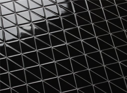 TR2-GBZ black triangle wall mosaic tile