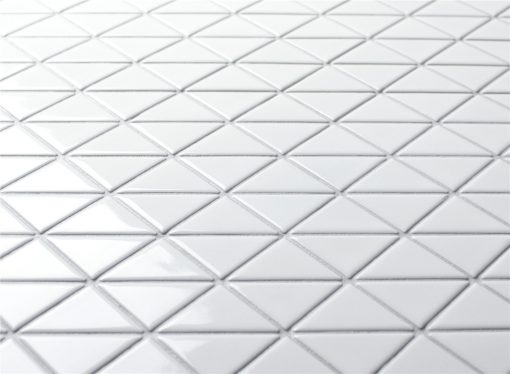TR2-GWZ white glossy finish triangle tile mosaic design