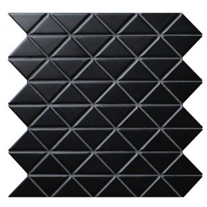 TR2-MBZ black triangle mosaic tile
