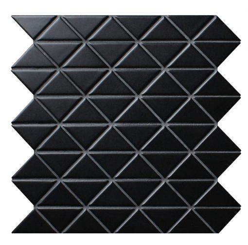 TR2-MBZ black triangle mosaic tile