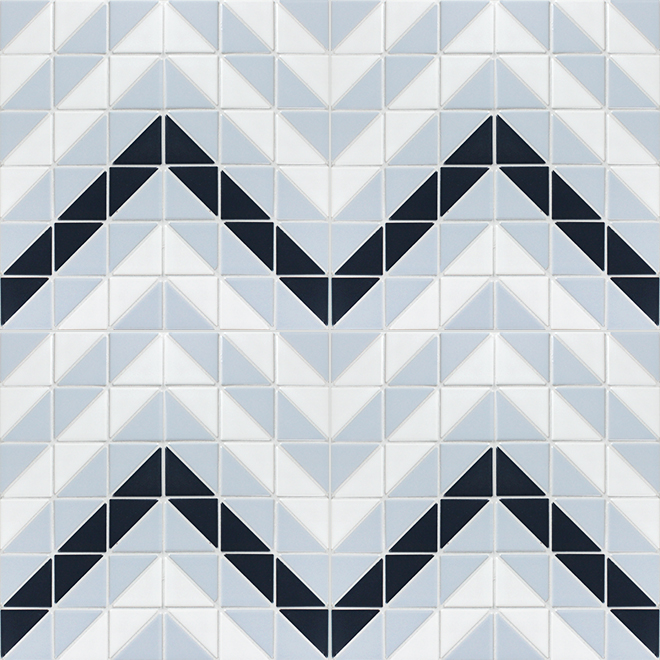 blue mountain chevron 2 u0026 39  u0026 39  triangle geometric floor tiles