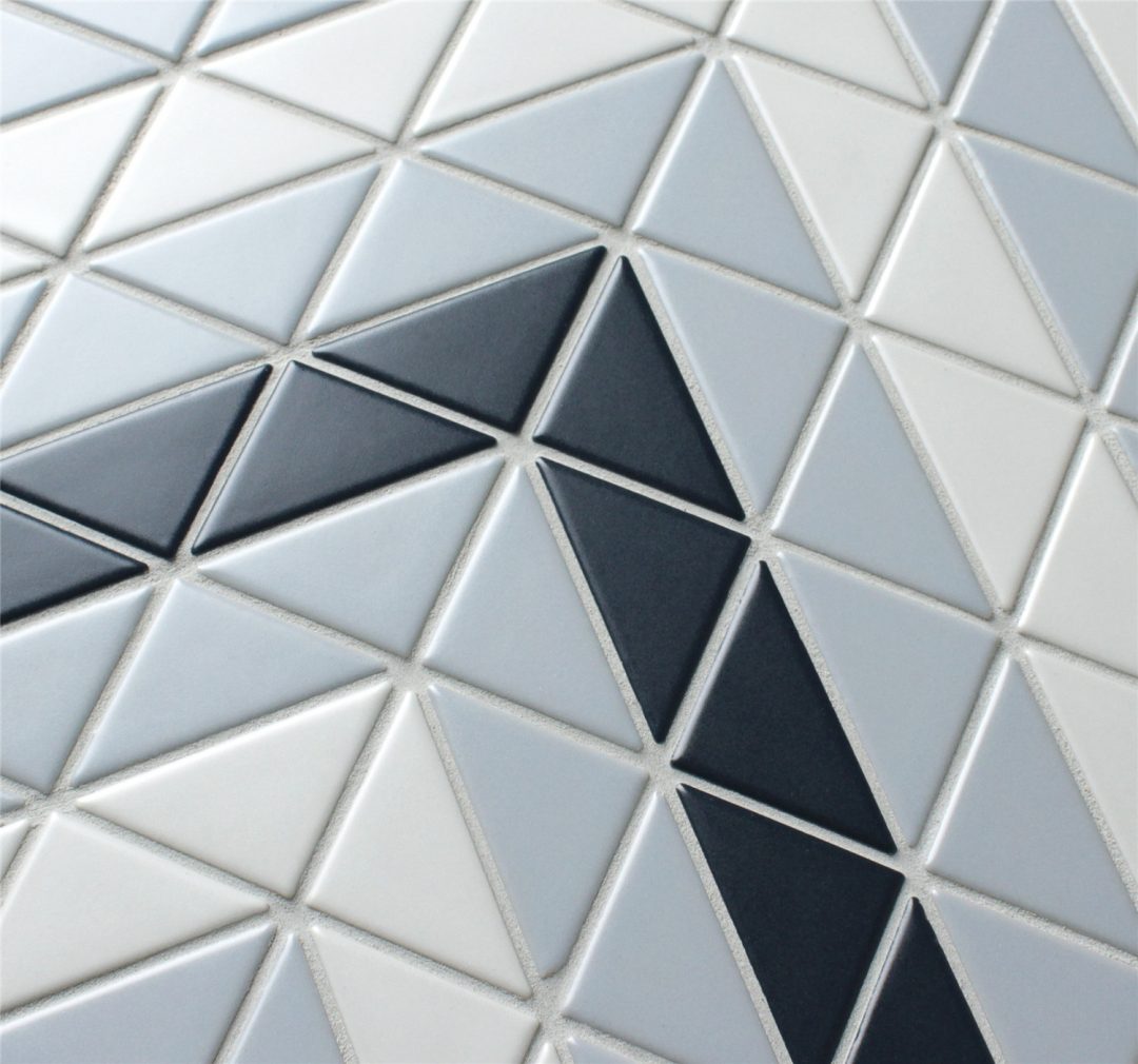 Blue Mountain Chevron 2'' Triangle Geometric Floor Tiles Sale ANT TILE • Triangle Tiles