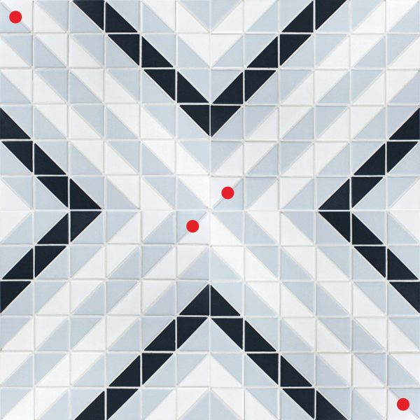 TR2-BLM-L decorative geometric tile 4 sheets