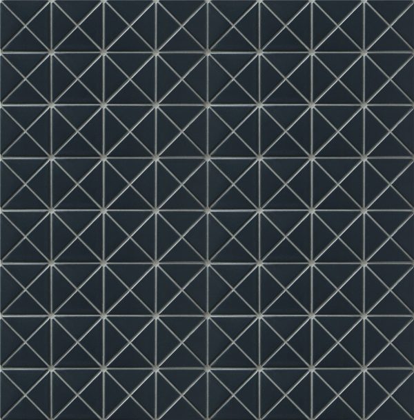 TR2-BLM-P2 matte blue triangle tile mosaic