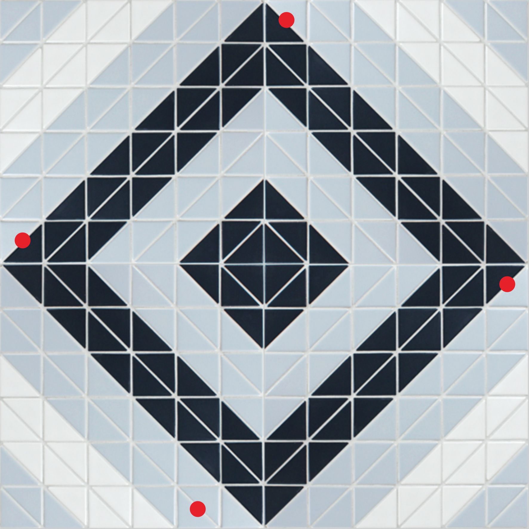 Blue Mountain Square 2'' Triangle Geometric Shape Tiles - ANT TILE •  Triangle Tiles & Mosiacs • Floors, Kitchen, Bathroom, Walls, & Accents
