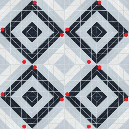 TR2-BLM-TSQ geometric design floor tiles 16 sheets
