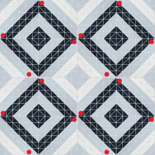 TR2-BLM-TSQ geometric design floor tiles 16 sheets