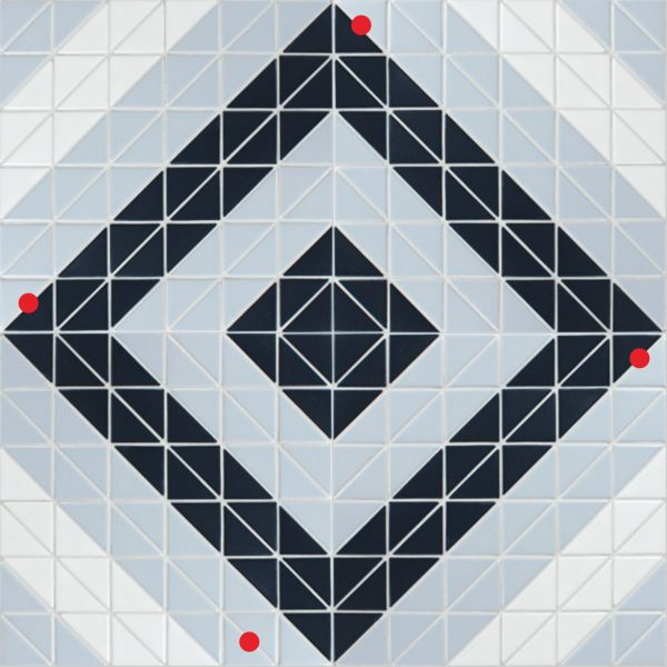 TR2-BLM-TSQ geometric design floor tiles 4 sheets