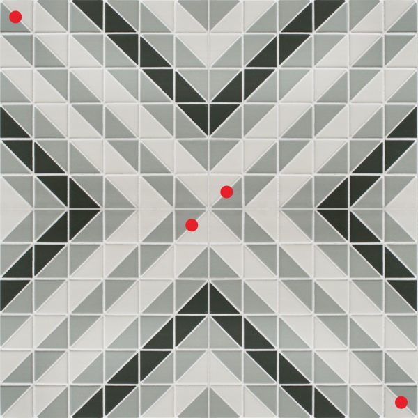TR2-CH-L geometric triangle tile twist 4 sheets pattern